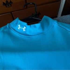 Light blue UA cold gear compression top!